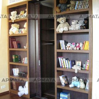 Стеллаж книжный для детской комнаты с покрытием из натурального шпона.