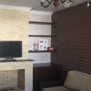 3D панели в интерьере гостинной. МДФ, эмаль.